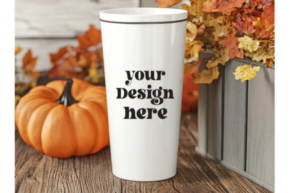 20 Oz Fall Tumbler Mockup 16 for Product Mockups and Graphics