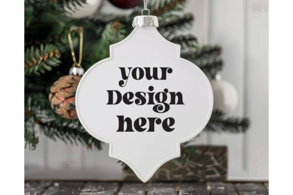 Arabesque Tile Christmas White Mockup 19 for Graphics and Product Mockups