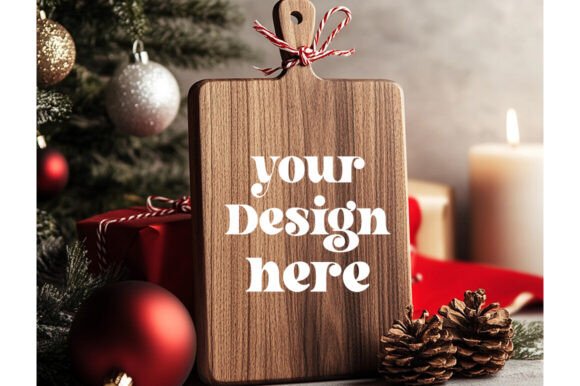 Christmas Cutting Board Mockup 14 - A Versatile Graphics Asset for Product Mockups