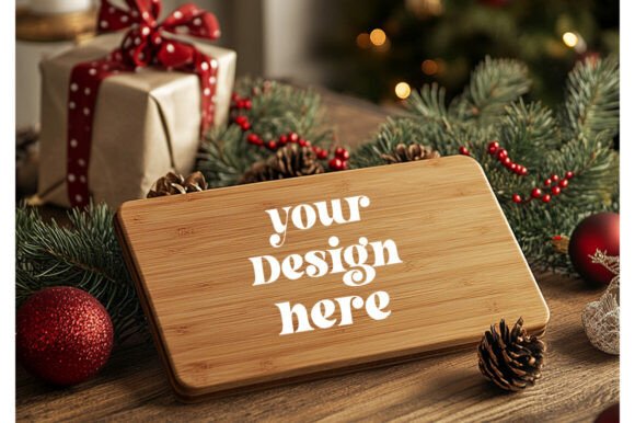 Christmas Cutting Board Mockup 33 for Graphics and Product Mockups
