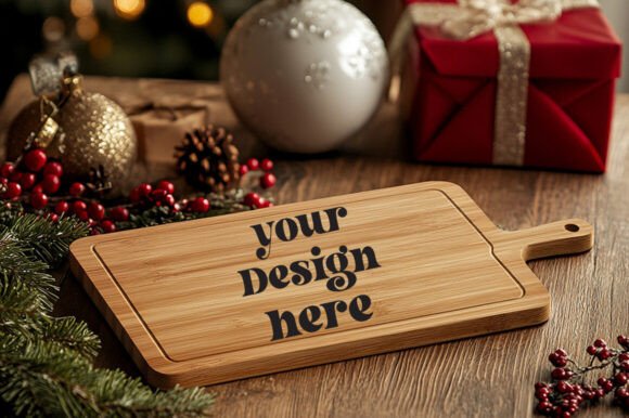 Christmas Cutting Board Mockup 36 - Graphics for Product Mockups