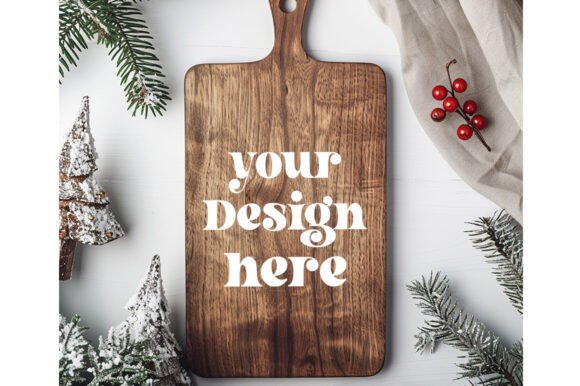 Christmas Cutting Board Mockup 44: A Versatile Graphics Asset for Product Mockups