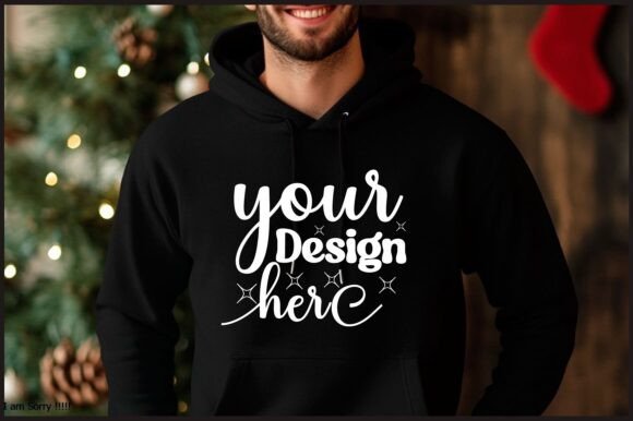 Christmas Hoodie Men Mockup 21 - Graphics for Product Mockups