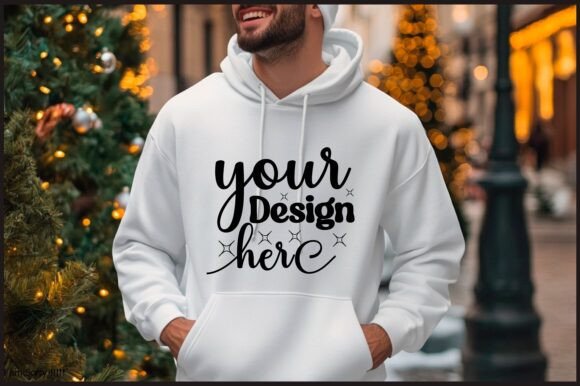 Christmas Hoodie Men Mockup 95: A Graphic Design Asset for Product Mockups