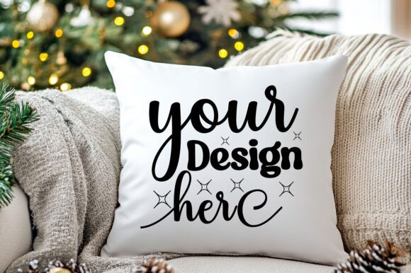 Christmas Pillow Mockup 9 for Product Mockups and Graphics