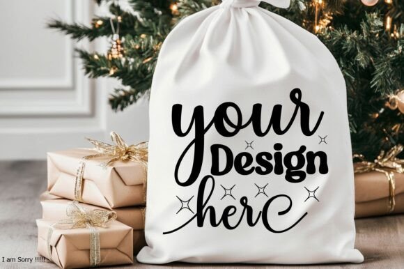 Christmas Santa Sack Mockup Jpg 100 for Product Mockups and Graphics