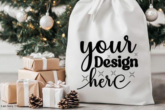 Christmas Santa Sack Mockup Jpg 122 for Product Mockups and Graphics
