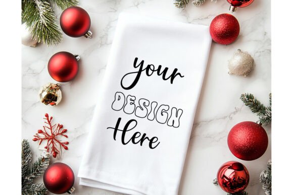 Christmas Towel Mockup 14 for Product Mockups and Graphics
