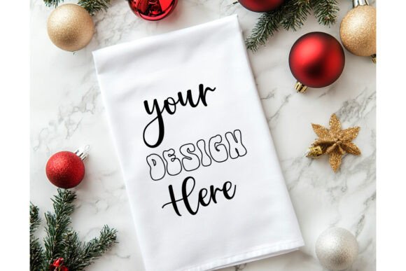 Christmas Towel Mockup 15 for Product Mockups and Graphics