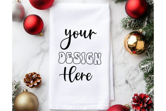 Christmas Towel Mockup 21 - A Versatile Graphic Design Asset for Product Mockups