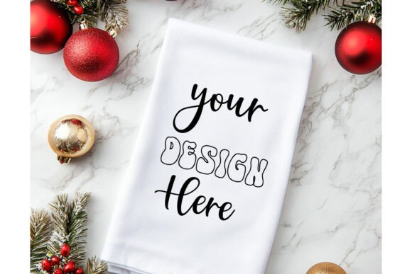 Christmas Towel Mockup 25 for Product Mockups and Graphics