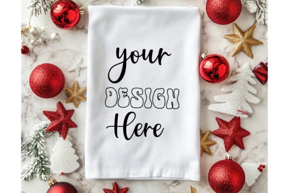 Christmas Towel Mockup 29 for Product Mockups and Graphics