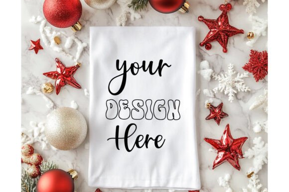 Christmas Towel Mockup 44 for Graphics and Product Mockups