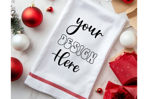 Christmas Towel Mockup 45 for Product Mockups and Graphics