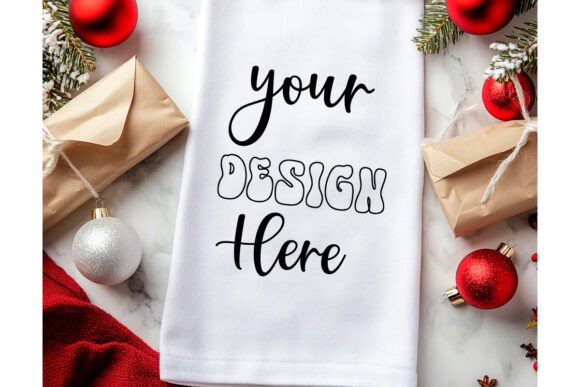 Christmas Towel Mockup 54: A Graphic Design Asset for Product Mockups