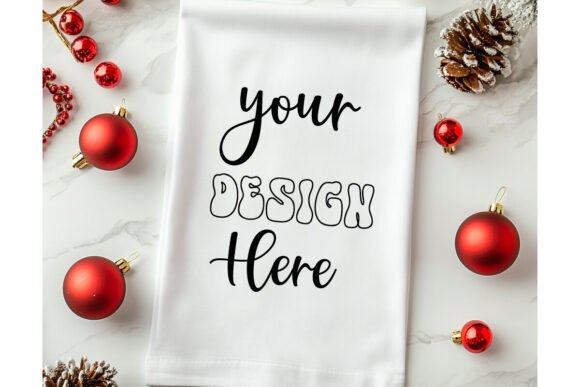 Christmas Towel Mockup 6 for Product Mockups and Graphics