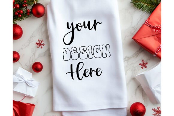 Christmas Towel Mockup 62 for Product Mockups and Graphics