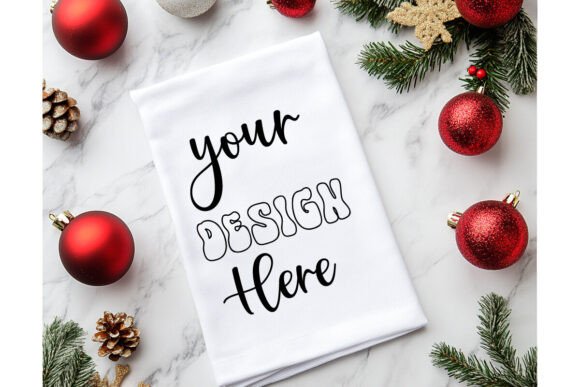 Christmas Towel Mockup 7: A Festive Graphic Asset for Product Mockups
