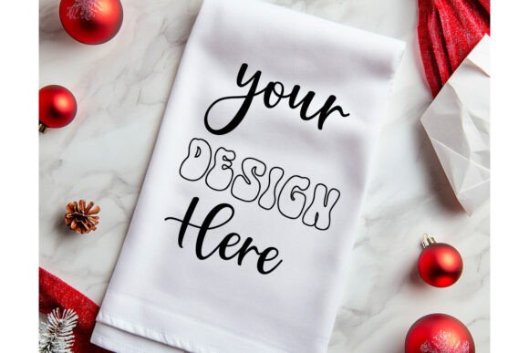 Christmas Towel Mockup 78: A Festive Graphic Asset for Product Mockups