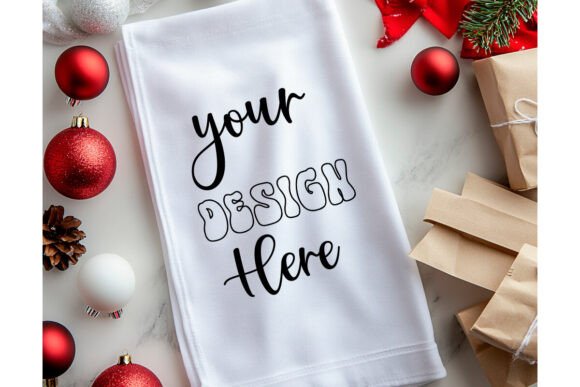 Christmas Towel Mockup 79 for Product Mockups and Graphics