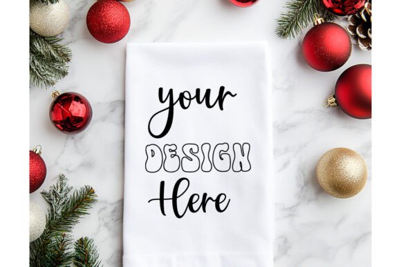 Christmas Towel Mockup 8 for Product Mockups and Graphics