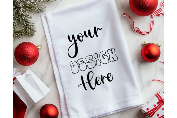Christmas Towel Mockup 86 for Product Mockups and Graphics