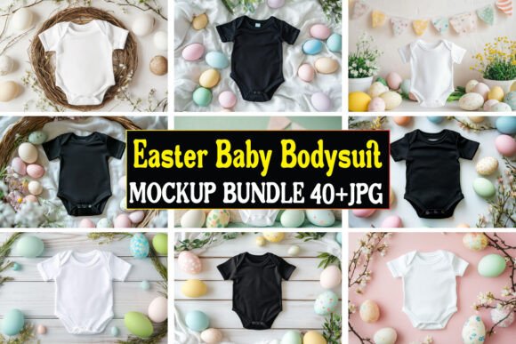 Easter Baby Bodysuit Mockup Bundle 02 Review