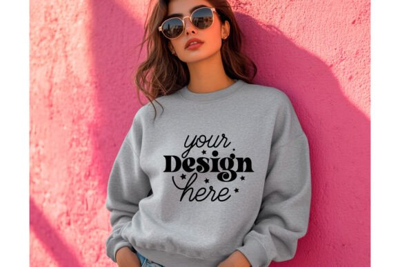 Gildan 18000 Ash Mockup 48 for Product Mockups and Graphics