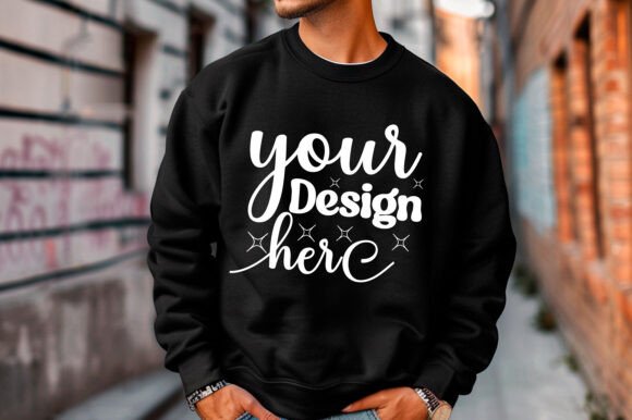 Gildan 18000 Christmas Men Mockup 174 - A Festive Graphic Asset for Product Mockups