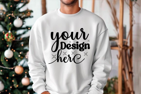 Gildan 18000 Christmas Men Mockup 211 - A Graphic Design Asset for Product Mockups