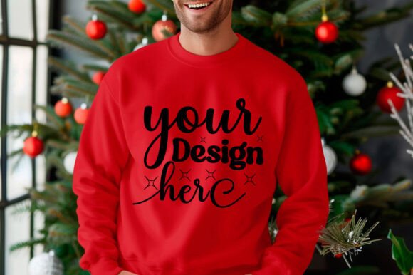 Gildan 18000 Christmas Men Mockup 234 - A Graphic Design Asset for Product Mockups