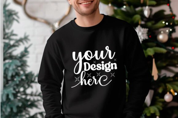 Gildan 18000 Christmas Men Mockup 35 for Product Mockups and Graphics