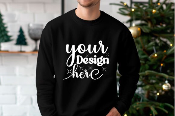 Gildan 18000 Christmas Men Mockup 41 - Product Mockups for Graphics