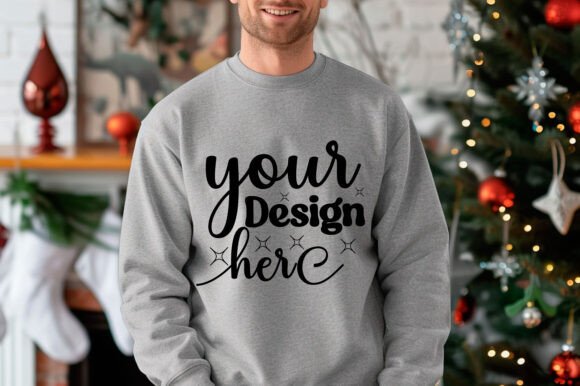 Gildan 18000 Christmas Men Mockup 74