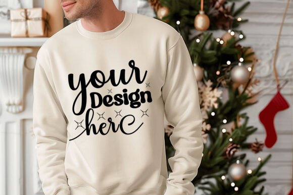 Gildan 18000 Christmas Men Mockup 85 for Product Mockups and Graphics