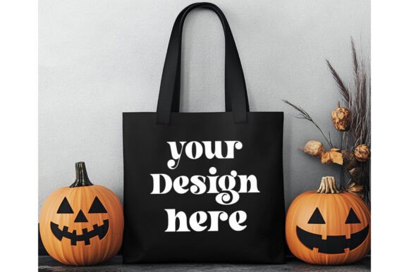Halloween Black Tote Bag Mockup 11 Review