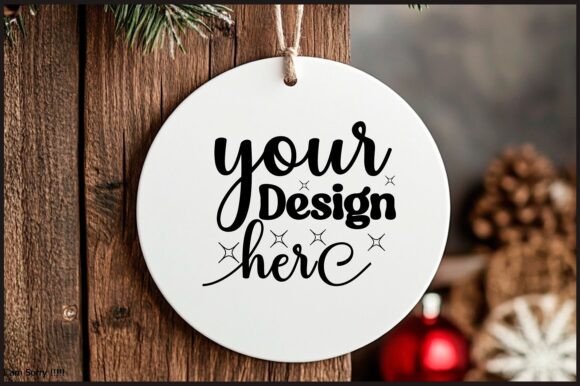 Round Christmas Ornament Mockup 122 Review