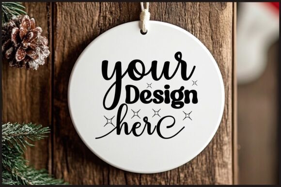 Round Christmas Ornament Mockup 129 Review