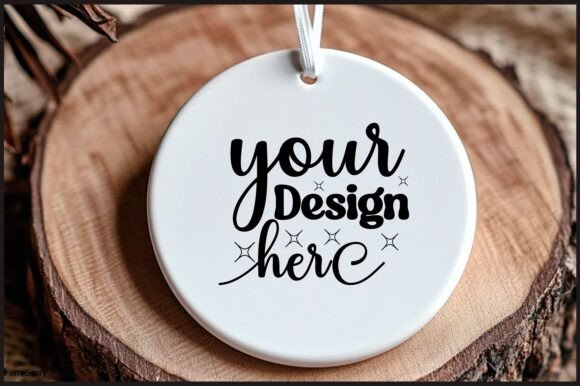 Round Christmas Ornament Mockup 142 for Graphics and Product Mockups