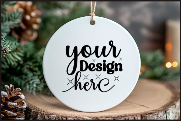 Round Christmas Ornament Mockup 92 for Graphics and Product Mockups
